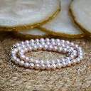 Natural Baby Pink Color Pearl Necklace With 925 Silver Hook