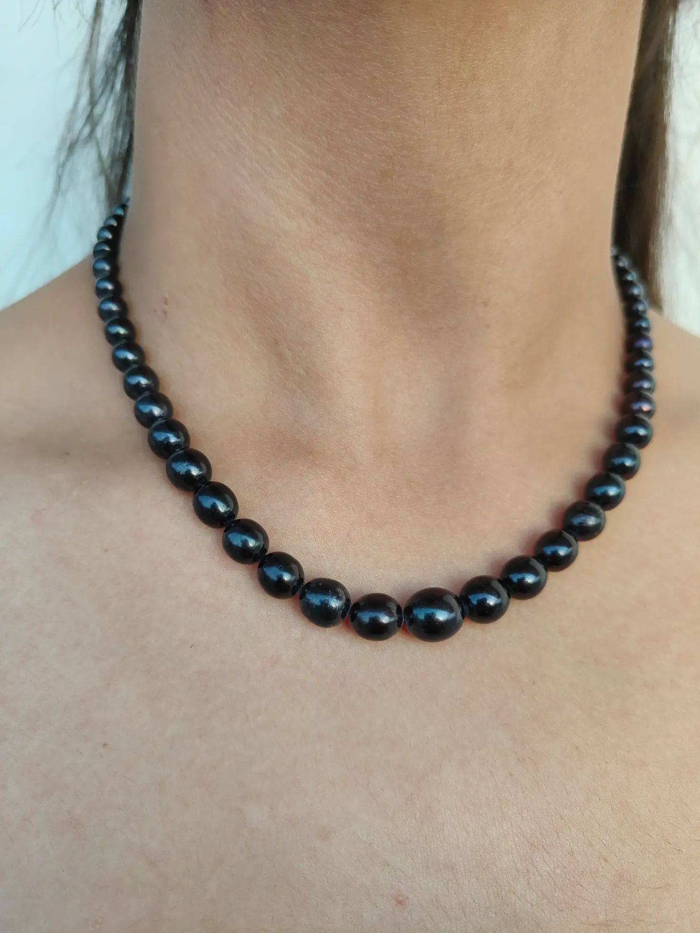 Black Freshwater Pearl Necklace – Elegant Unisex Jewelry